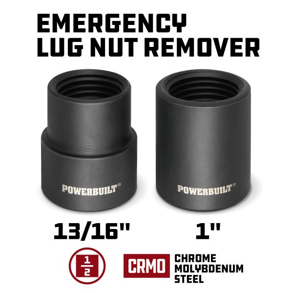 Powerbuilt 2 Pc. Emergency Lug Nut Remover Socket Set - 647763M Online now - Image 2