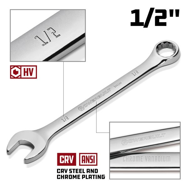 1 2 Inch Fully Polished SAE Combination Wrench Online now - Image 2