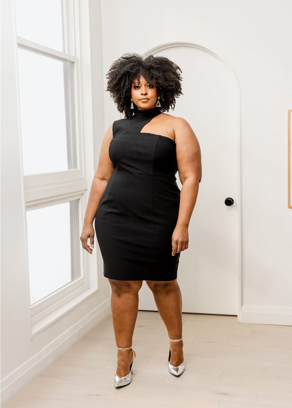 Amaka Women s Stretch Dress (Black) - Clearance Fashion - Image 3