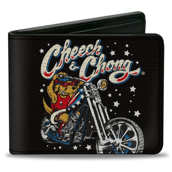 Bi-Fold Wallet - CHEECH & CHONG Americana Stunt Dog Pose Black Online