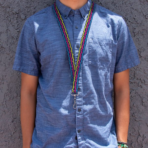 Lanyard - 1.0  - Scribble Zig Zag Stripe Navy Multi Color Online now - Image 2